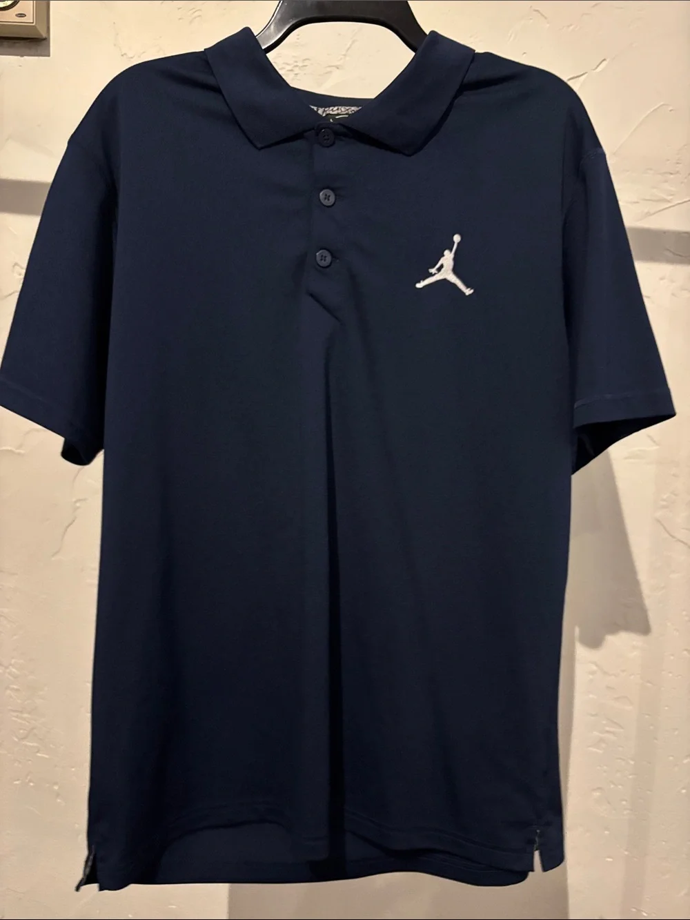 Jordan Navy Polo with White Jumpman Embroidered Logo